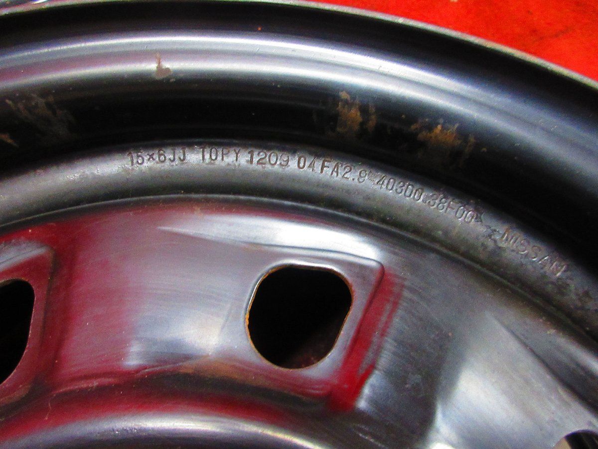  スチール ホイール 2本 日産 15 6 J 4穴 PCD 114 3 39 ハブ径 66 シルビア セフィーロ ローレル 52510 H 15インチ ホイール