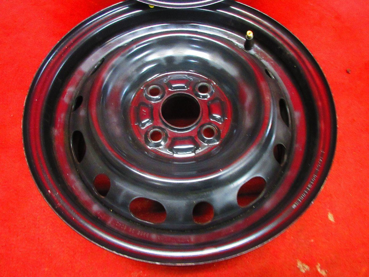 スチール ホイール 2本 マツダ MAZDA 純正 デミオ 14×6J 4穴 PCD 100 +