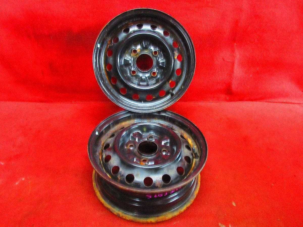 スチール ホイール 2本 日産純正 14×5J 4穴 PCD 114.3 +35 ハブ径 66