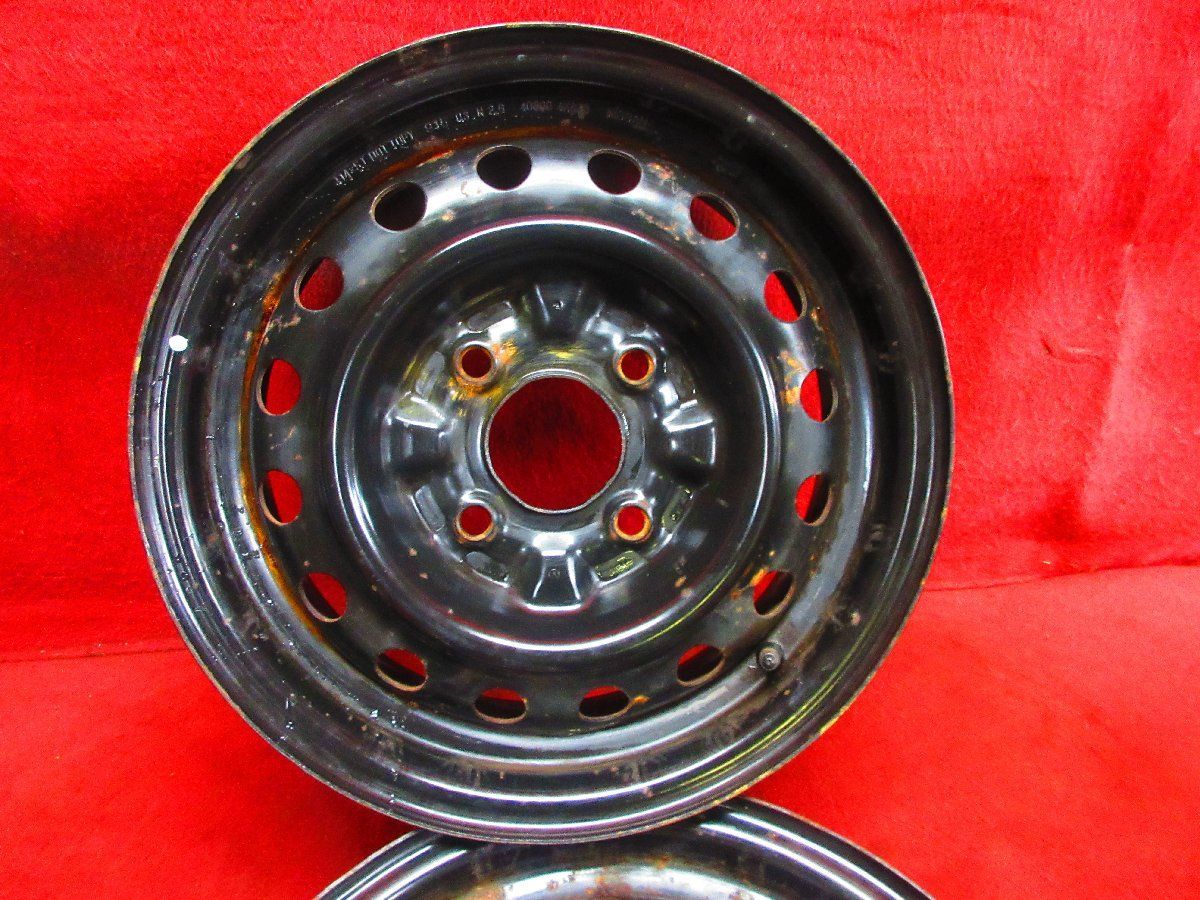 C52 日産純正 スチールホイール 14インチ 14x5J 4穴 バネット スチール ホイール 2本 日産純正 14×5J 4穴 PCD 114.3 +35 ハブ径 66