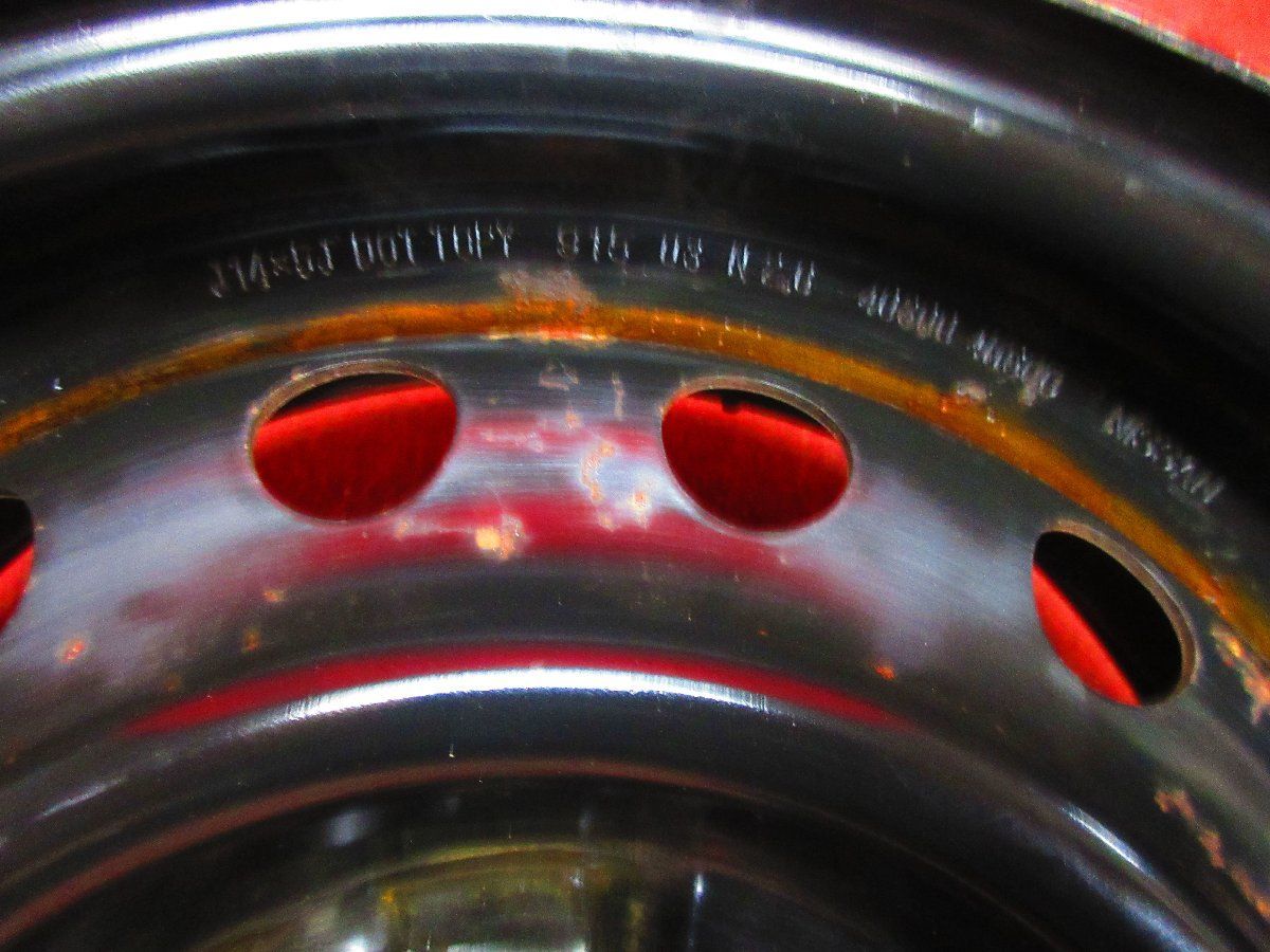 スチール ホイール 2本 日産純正 14×5J 4穴 PCD 114.3 +35 ハブ径 66
