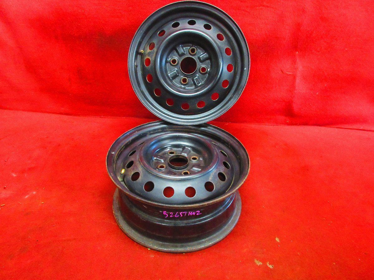 スチール ホイール 2本 トヨタ 純正 14×5.5J 4穴 PCD 100 +42 ハブ径