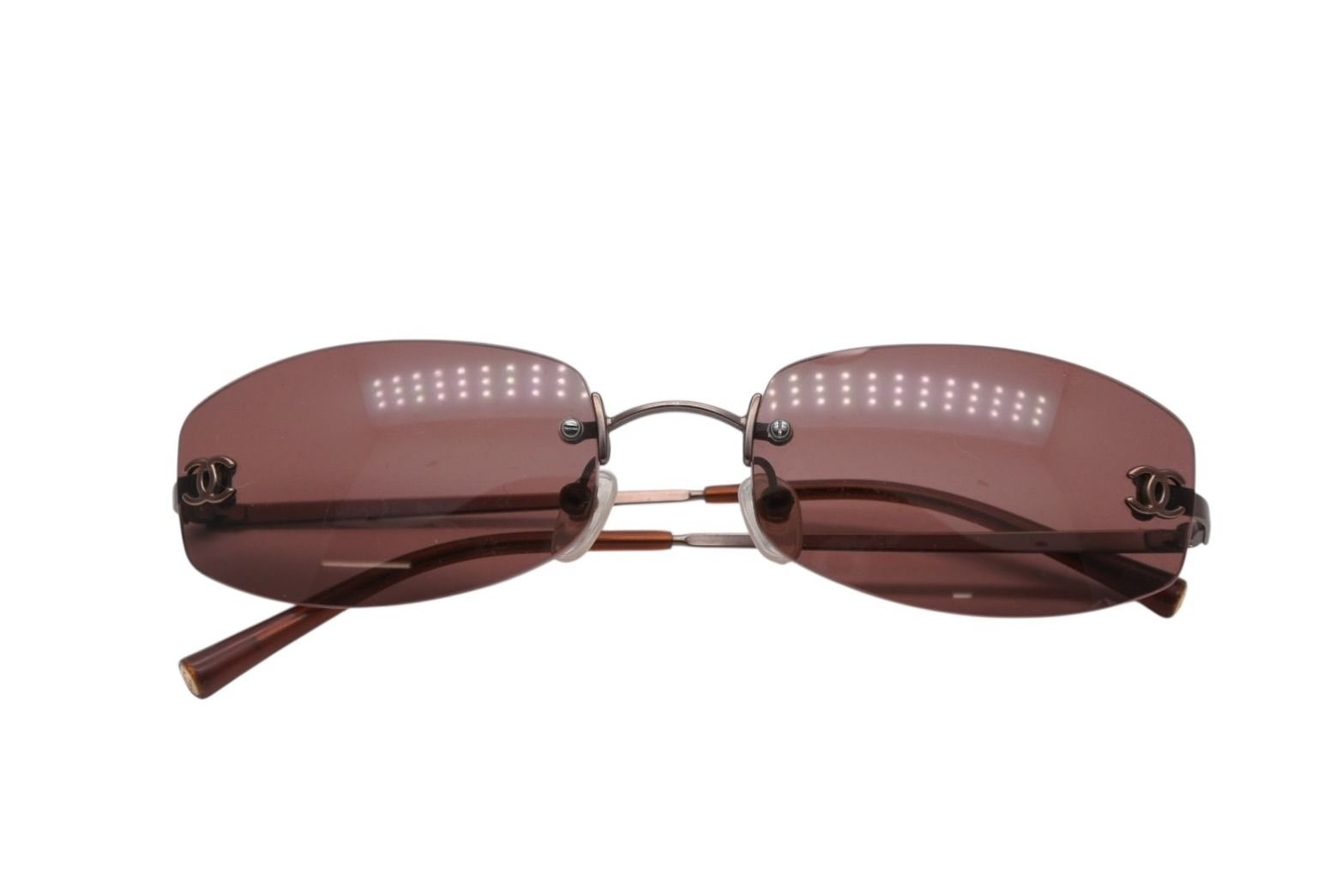 ✨美品✨ CHANEL シャネル サングラス 4002 ワインレッド ココマーク CHANEL シャネル サングラス 眼鏡 ココマーク リムレス フチなし 4002