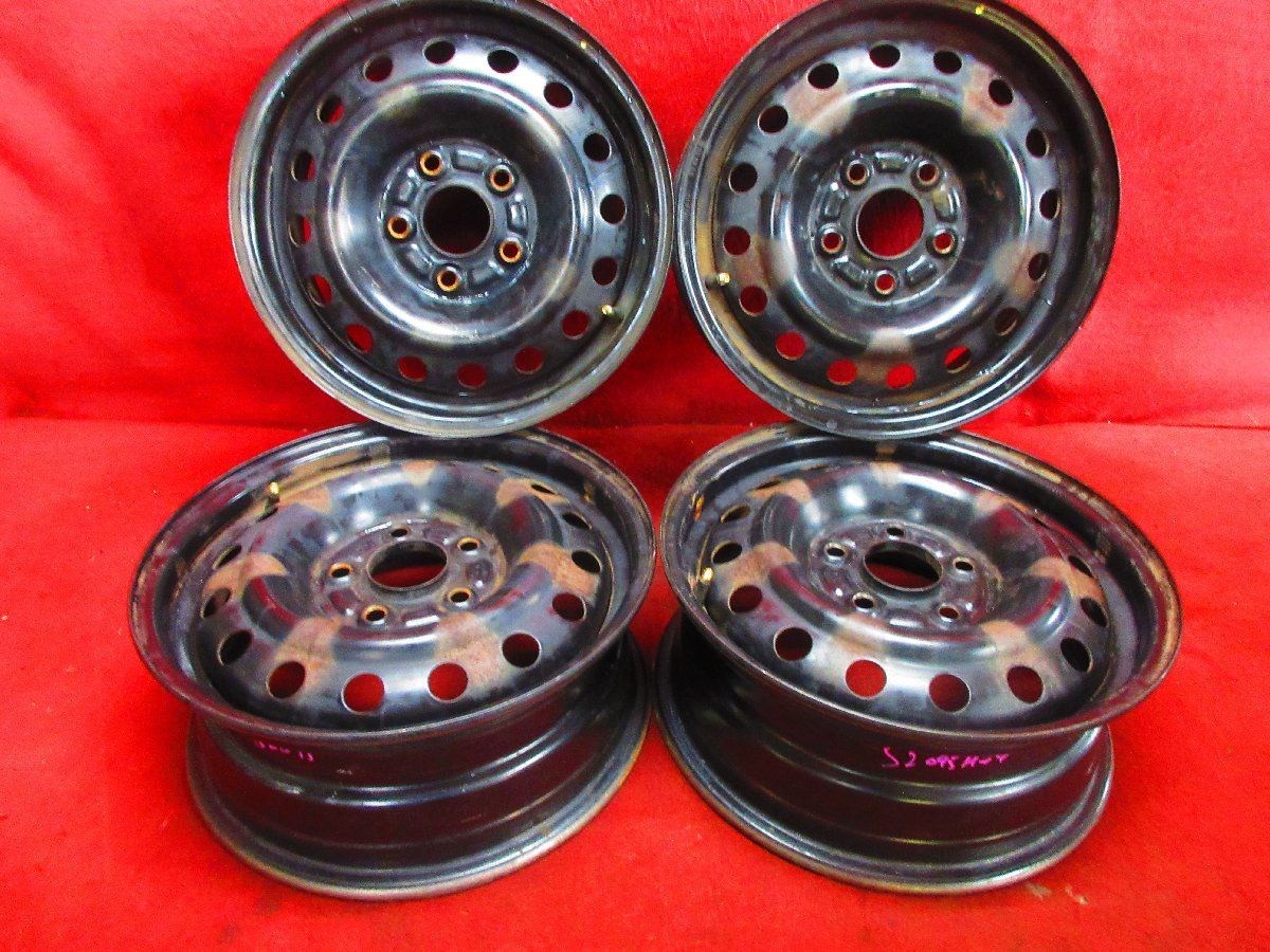 スチール ホイール 4本 ホンダ 純正 15×6J 5穴 PCD 114.3 +50 ハブ径 