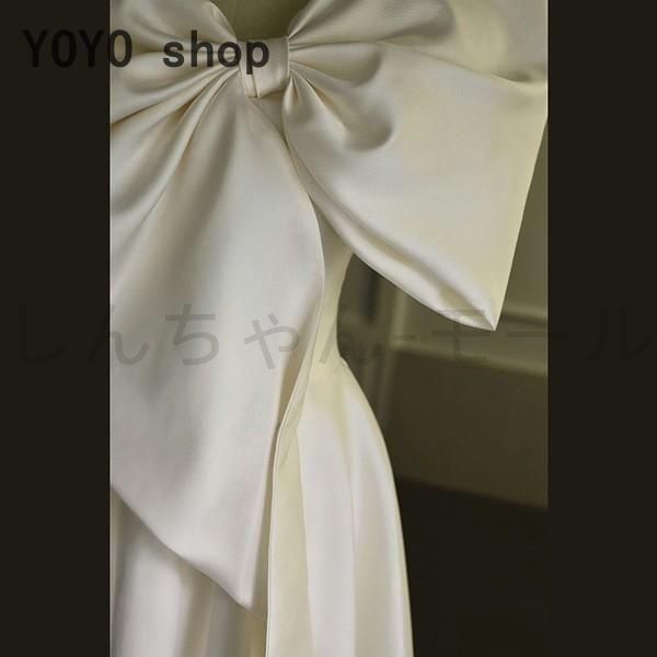 パーティードレス ロング サテン ドレス オフショルダー 結婚式 大人