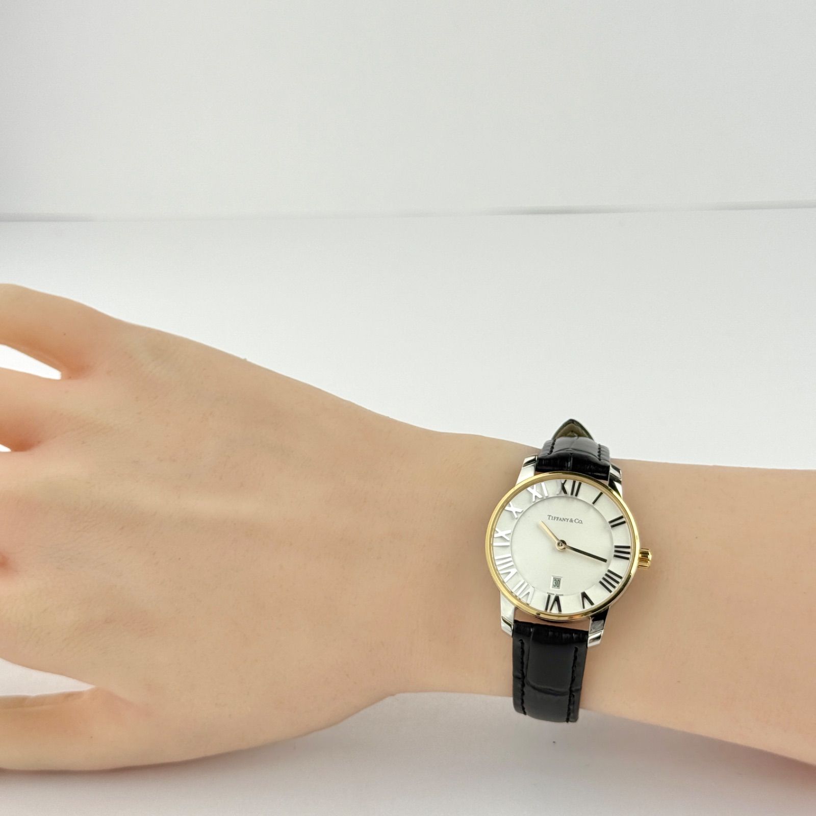 ティファニー アトラスドーム 新品ベルト 新品電池 レディース 腕時計