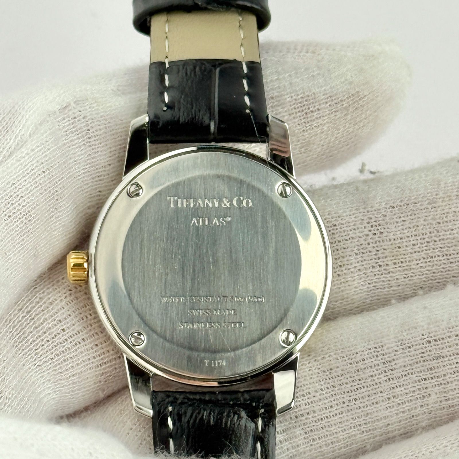 ティファニー アトラスドーム 新品ベルト 新品電池 レディース 腕時計