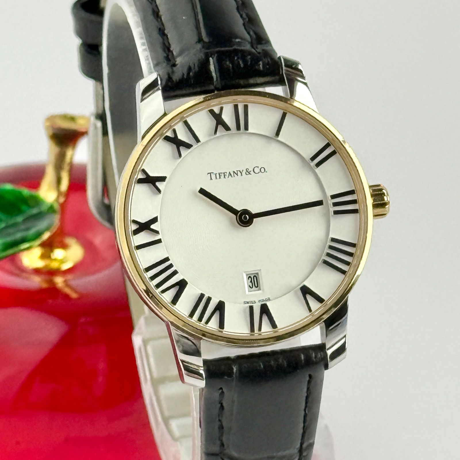 ティファニー アトラスドーム 新品ベルト 新品電池 レディース 腕時計