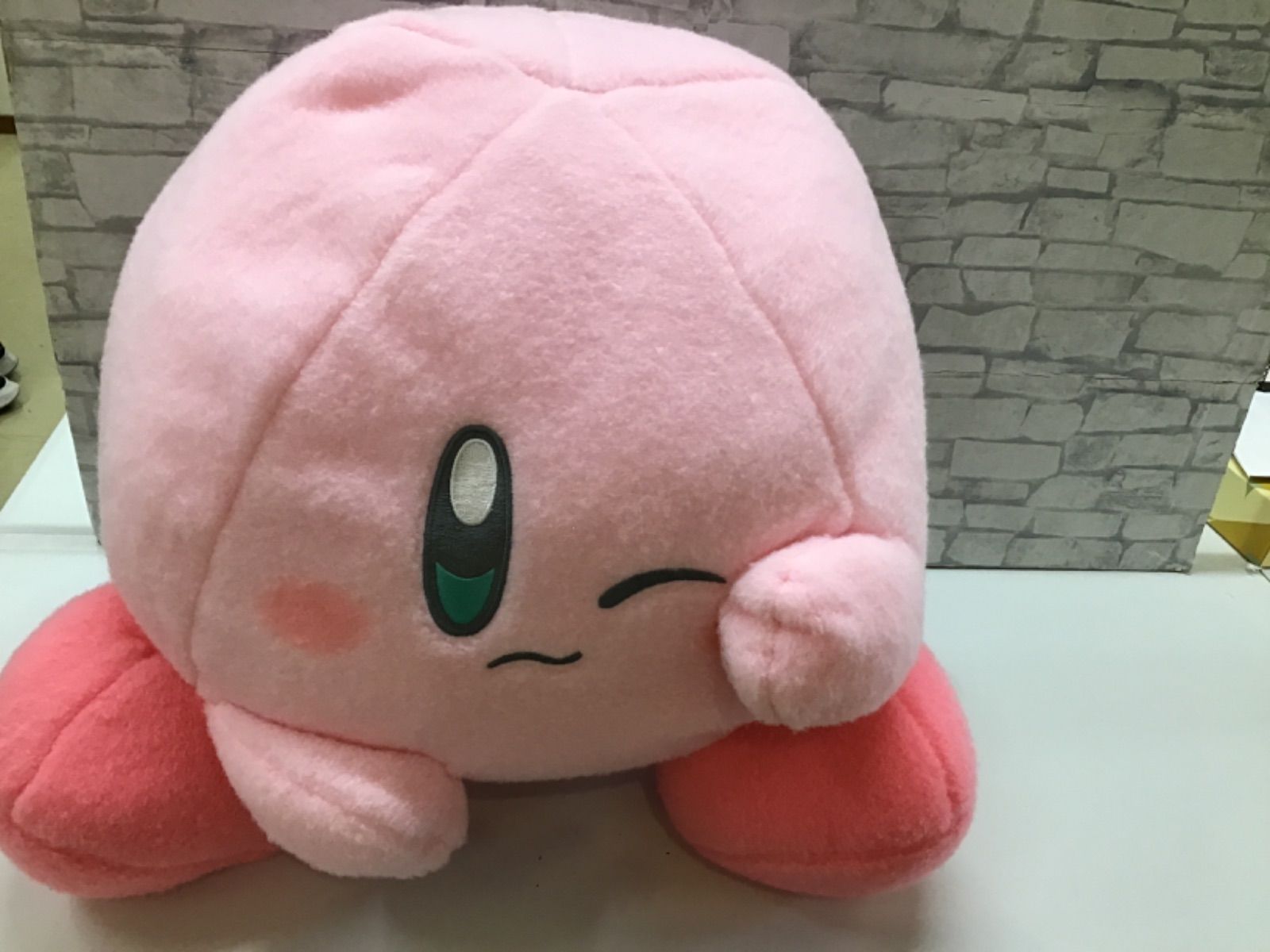 V4-22】☆星のカービィ 羊毛フェルト風 超BlGぬいぐるみ （うとうと