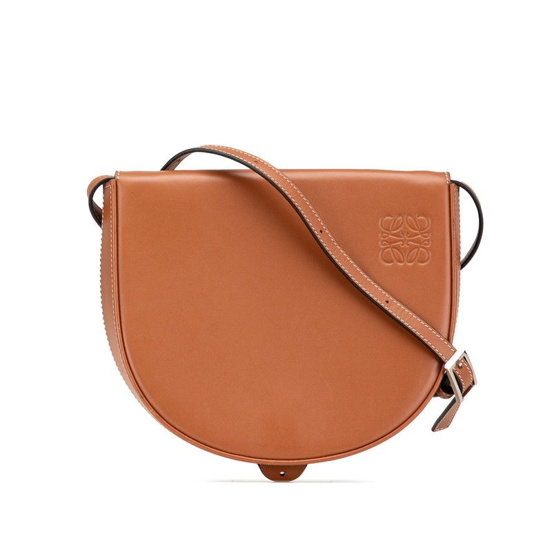 LOEWE アナグラム ブラウン レザー レディース 折り財布 8123 [ロエベ