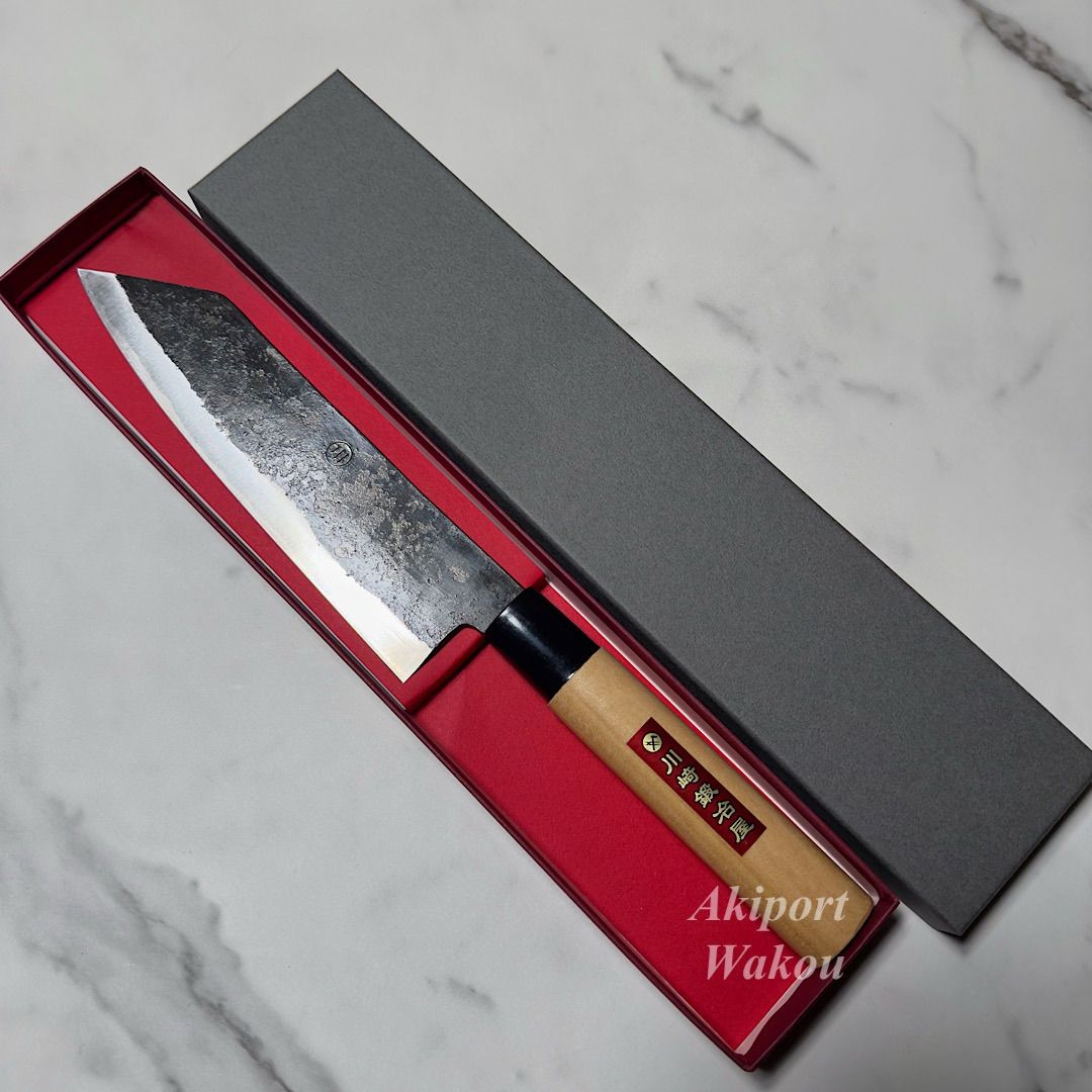 包丁 文化包丁 切付包丁 180mm 白紙一号 別次元の切れ味 白一鋼 黒打ち