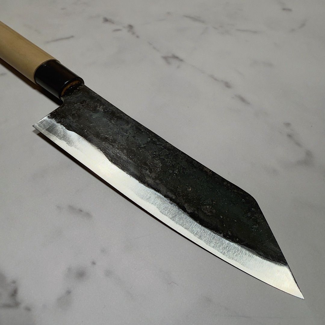 包丁 文化包丁 切付包丁 180mm 白紙一号 別次元の切れ味 白一鋼 黒打ち