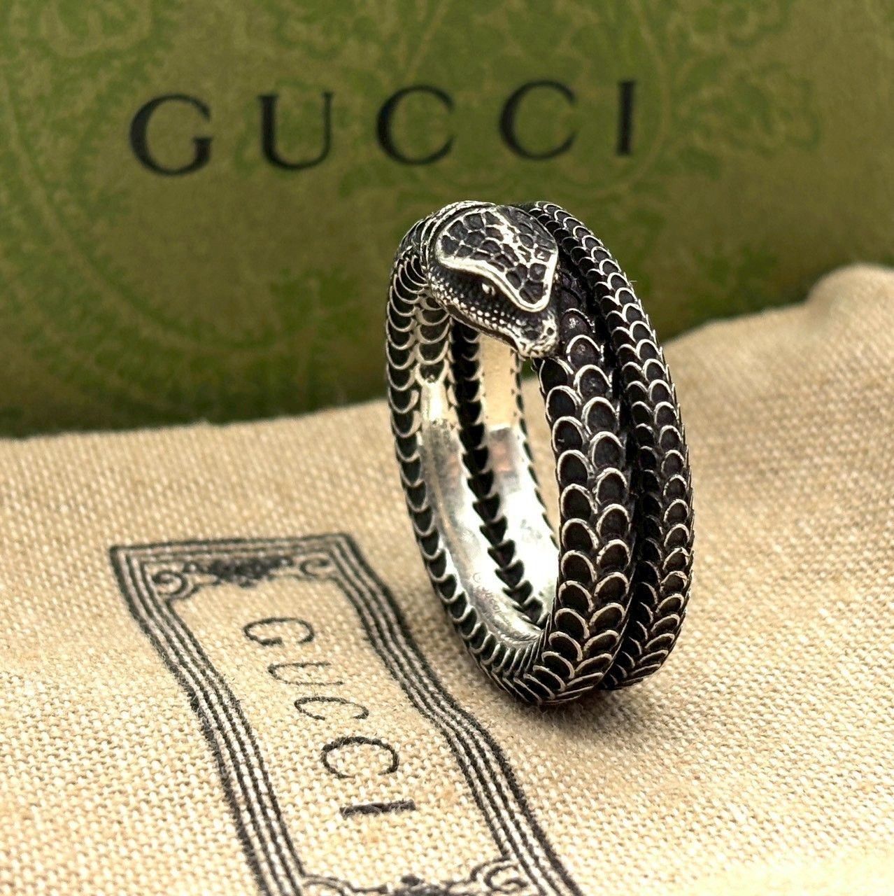 静かに色気を纏う✨ GUCCI グッチ ガーデンスネークリング 指輪 燻し