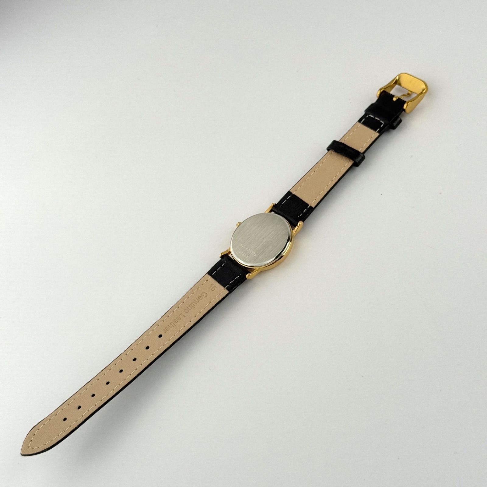 ティファニー クラシック ラウンド ゴールド 新品ベルト 新品電池