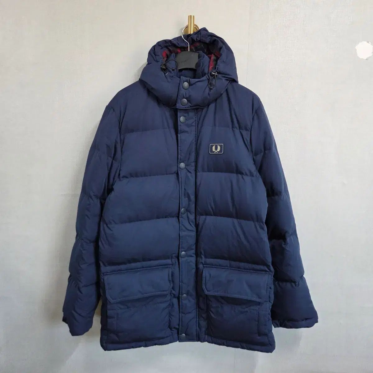 フレッドペリー ネイビー ダウンジャケット FRED PERRY ネイビー 