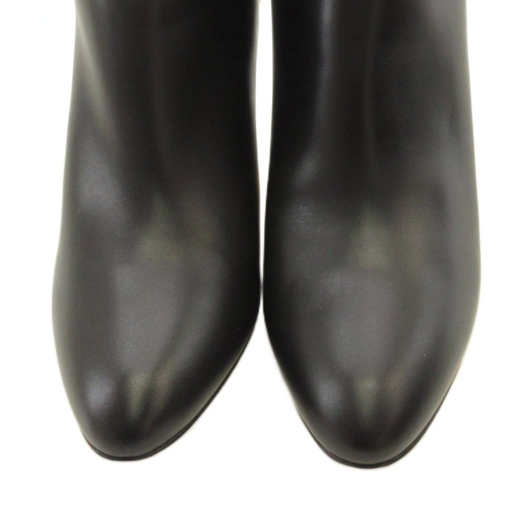 ペリーコ PELLICO TAXI レザー ショートブーツ ヒール 38 ブラック