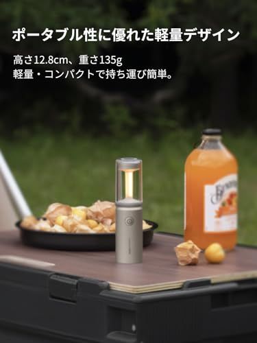 HOTO キャンピングライト IP 66 防水 防塵 3つの照明モード 3100 mAh 大容量 バッテリー 最大180ルーメン 連続8 50時間点灯 ポータブル 超軽量 折りたたみ式ランプシェード 隠しフック Type C充電 キャンプ アウトドア 防災 災害