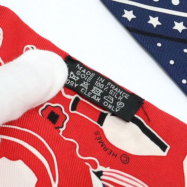 広尾店】 エルメス HERMES ツイリー Les Flacons Bandana 香水瓶 赤