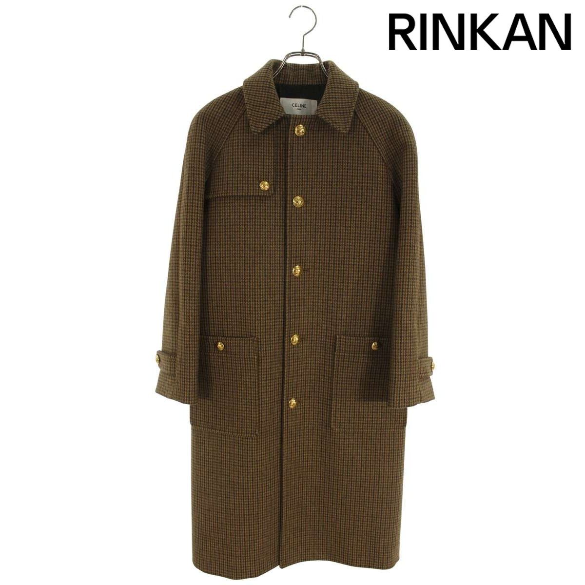 セリーヌ 24AW 2M12B752N.03CI 千鳥柄トリオンフボタンコート メンズ