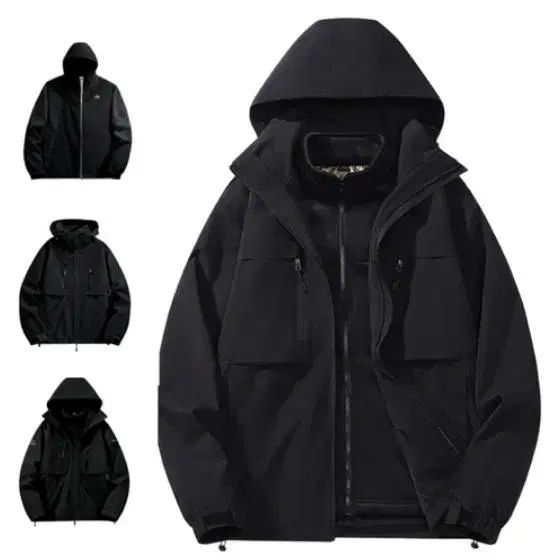 3in1ウィンドブレーカー+フリースライナーセット ユニセックス Outdoor アウトドア 防水アウター 登山 ランニング