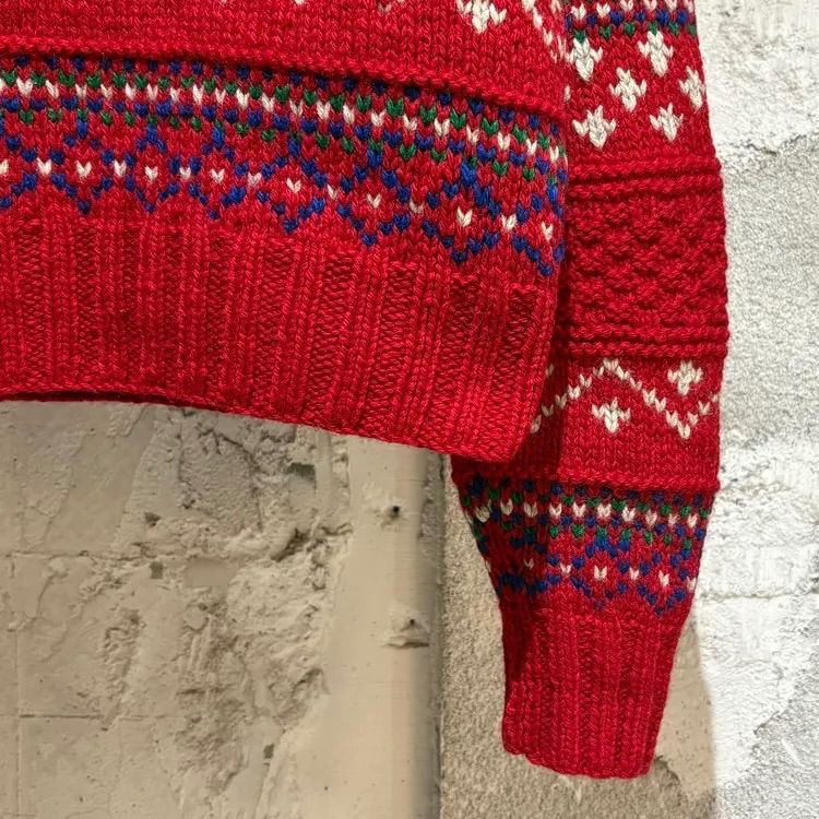 ラルフローレン　希少　ベスト　ニット　ノルディック柄　レアカラー　美品 ラルフローレン 希少 ベスト ニット ノルディック柄 レアカラー 美品