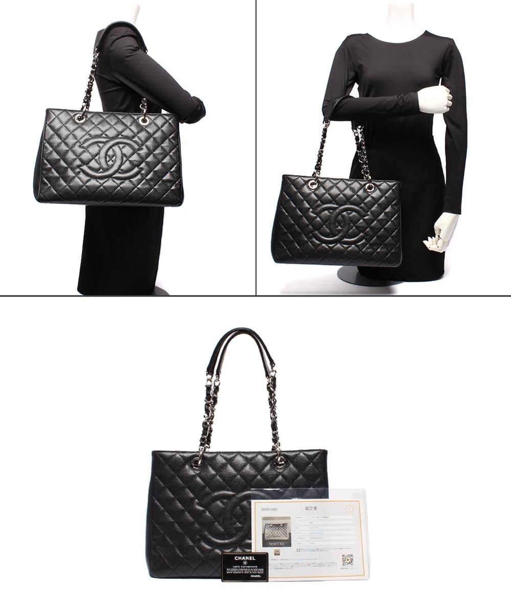 シャネル チェーントートバッグ グランドショッピング GST シルバー