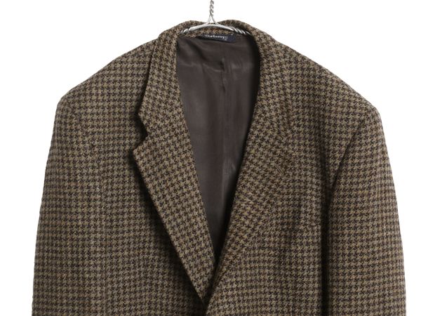 90s USA製 バーバリー プローサム ツイード テーラード ジャケット