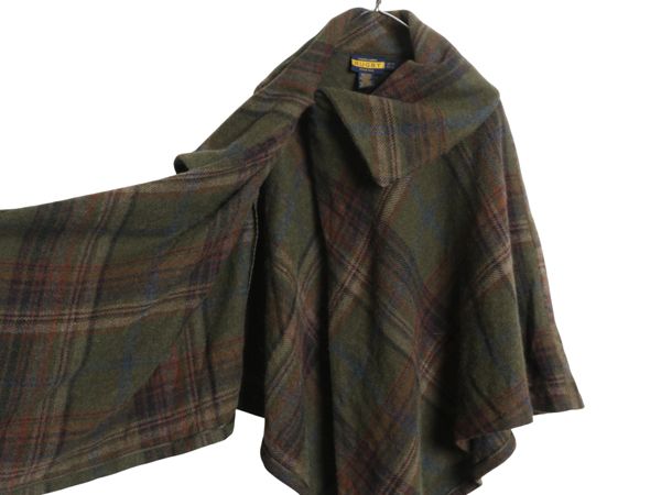 ラグビー ラルフローレン ラム ウール アルパカ ポンチョ レディース