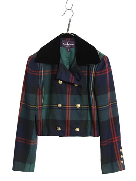 ラルフローレン　ウールジャケット　ベルベット襟切り替え　ショート丈　Mサイズ Langdon ウール ジャケット | ラルフ ローレン公式オンラインストア