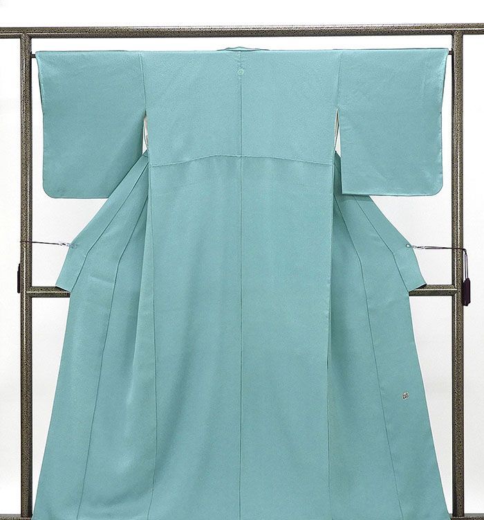 色無地 未使用 正絹 加賀友禅 百貫達雄 身丈159cm 裄丈64.5cm 鶴の丸