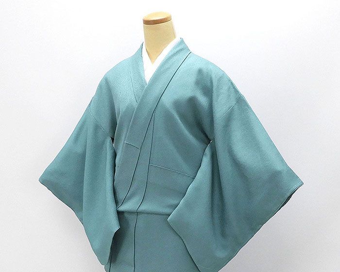 色無地 未使用 正絹 加賀友禅 百貫達雄 身丈159cm 裄丈64.5cm 鶴の丸