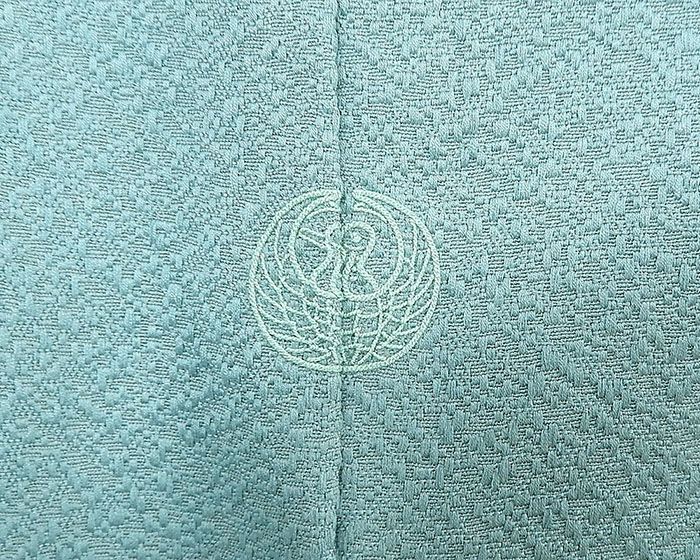 色無地 未使用 正絹 加賀友禅 百貫達雄 身丈159cm 裄丈64.5cm 鶴の丸