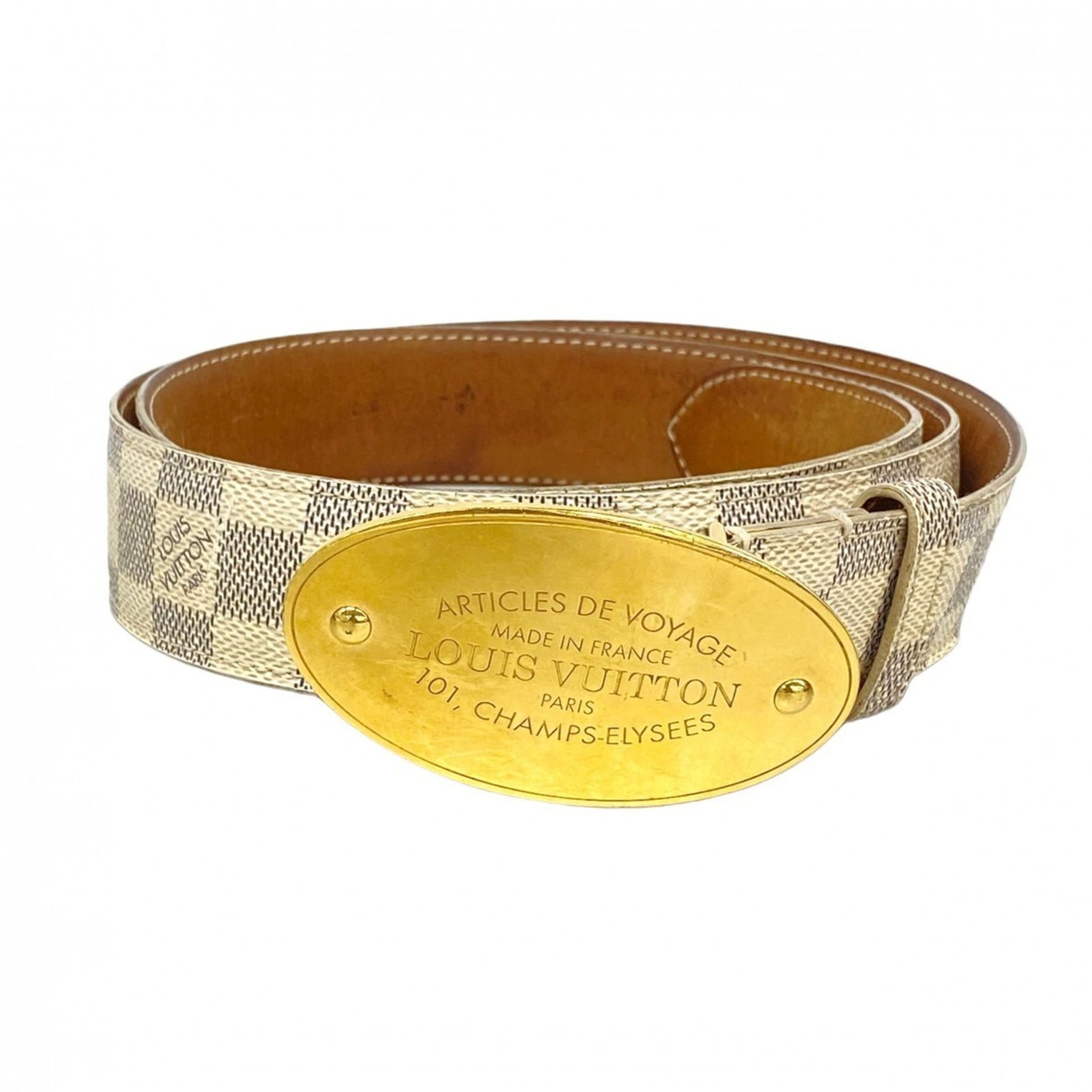 ルイヴィトン LOUIS VUITTON ベルト ダミエ アズール M9678 楽天市場】【中古】Louis Vuitton ルイヴィトン ベルト ダミエ