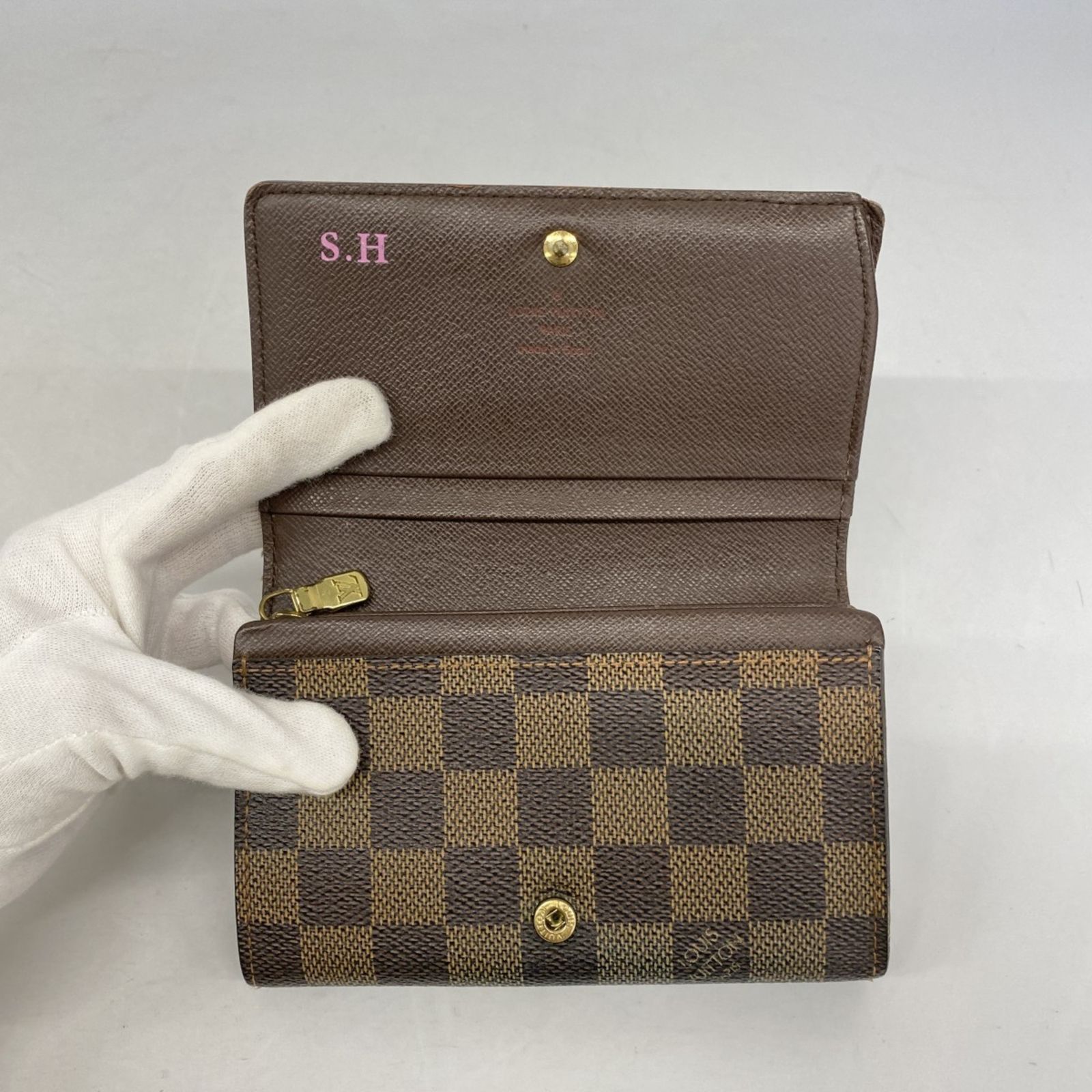 外観美 ルイヴィトン ダミエ エベヌ ポルトモネ ビエ トレゾール 878 外観美 ルイヴィトン ダミエ エベヌ ポルトモネ ビエ トレゾール 878