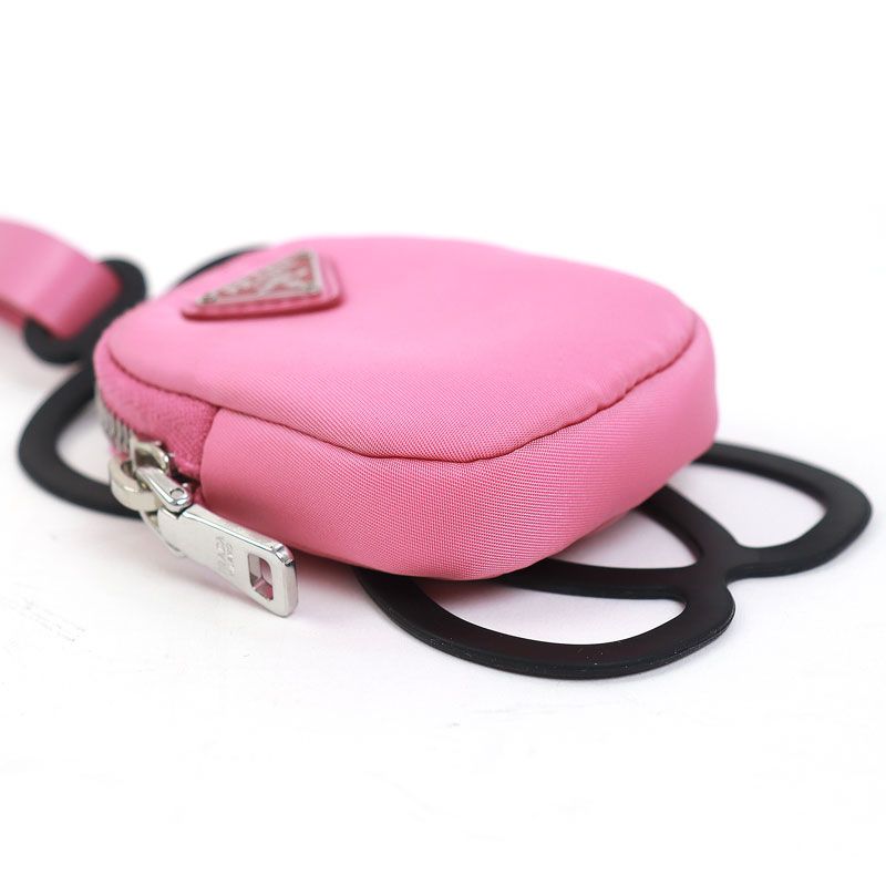 プラダ テスート ナイロン カーゴ スマートフォンケース ピンク ネック