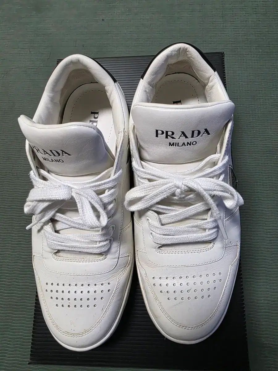 PRADA プラダ ミラノ 白 スニーカー 正規品 255-260 【公式通販】
