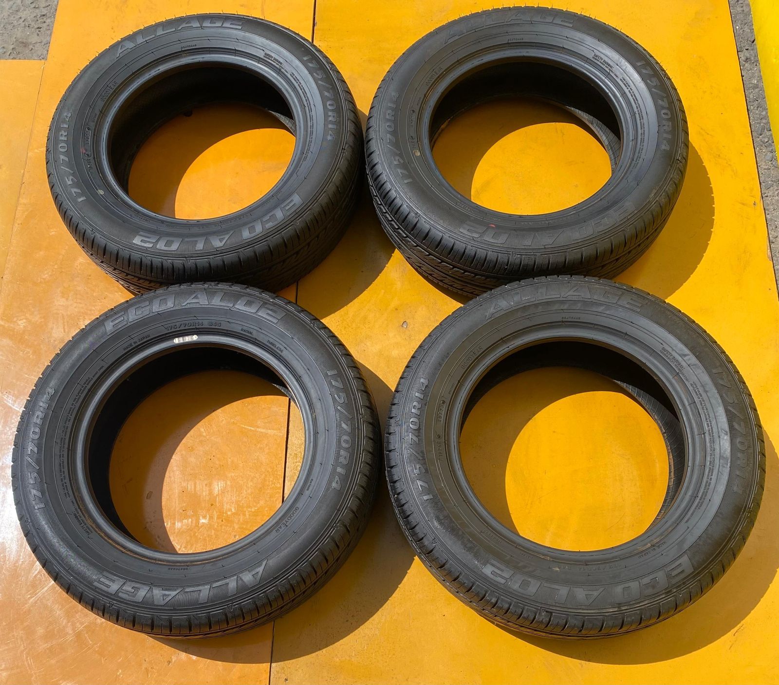 ZT-2620] タイヤ 4本 セット ALLAGE ECO 175/70R14 84S ☆2024☆溝5.69