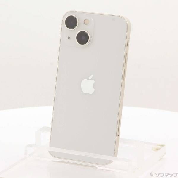 iPhone13 mini 128GB 美品 MLJE3J/A スターライト 中古品〕 iPhone13 mini 128GB スターライト MLJE3J／A SIMフリー【198