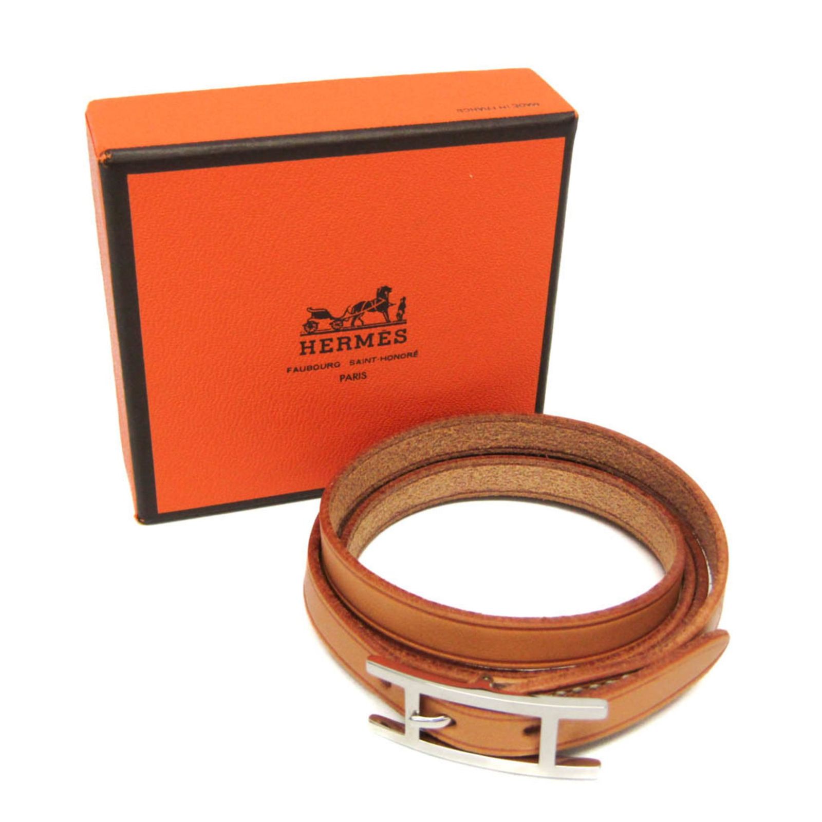 エルメス(Hermes) アピ 4連ブレスレット チョーカー レザー バングル