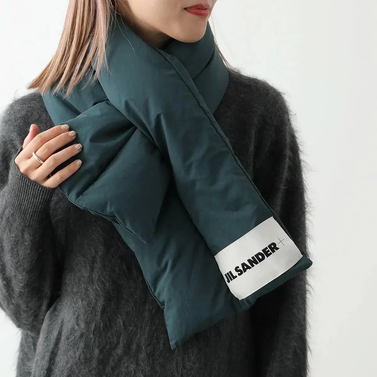 JILSANDER パデッドマフラー JIL SANDER ロゴ パデッドマフラー