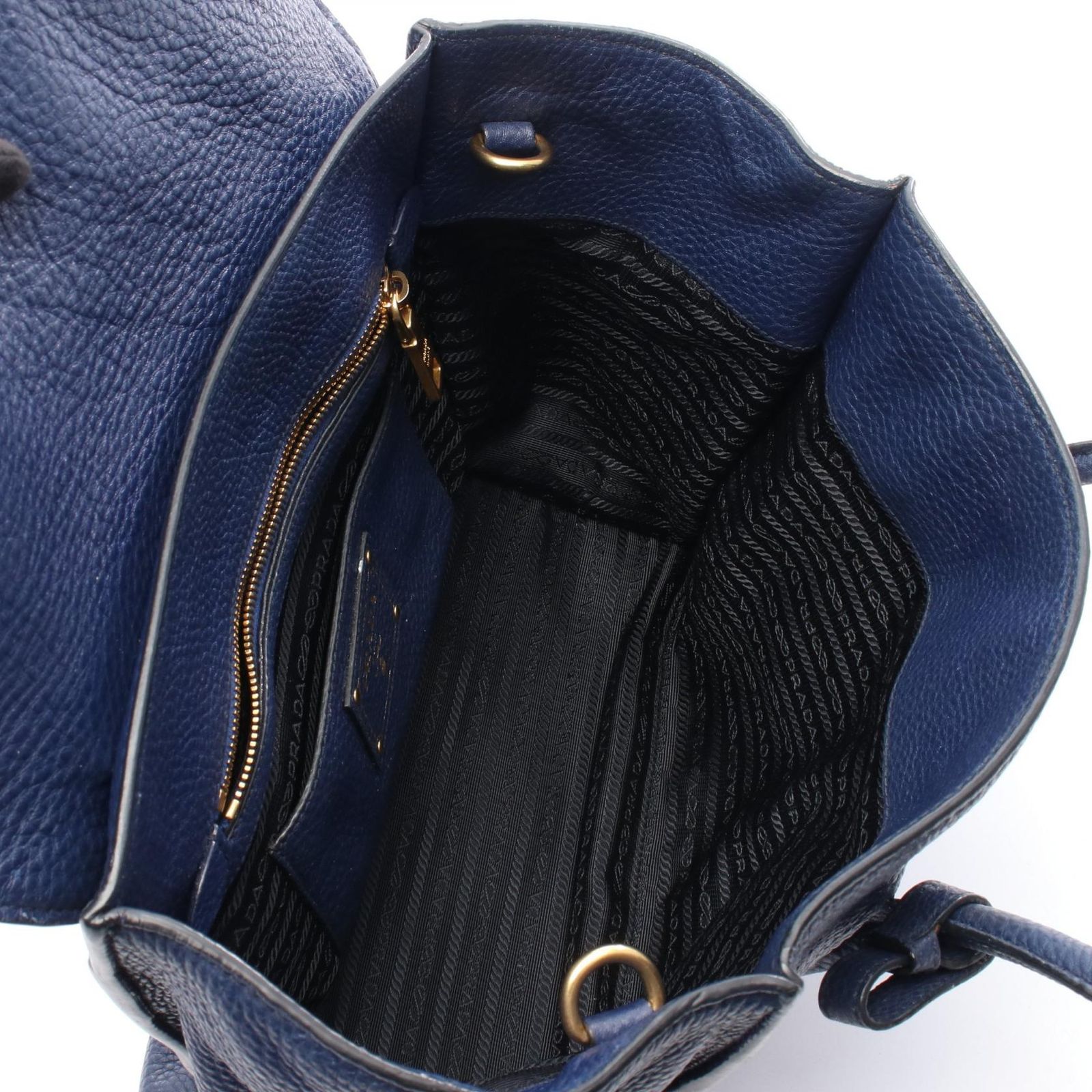 プラダ PRADA ハンドバッグ ブルー レザー 2wayショルダー レディース