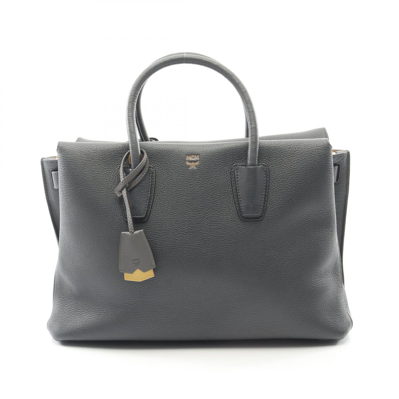 エム・シー・エム MCM トートバッグ ミラ グレー レザー 2way 