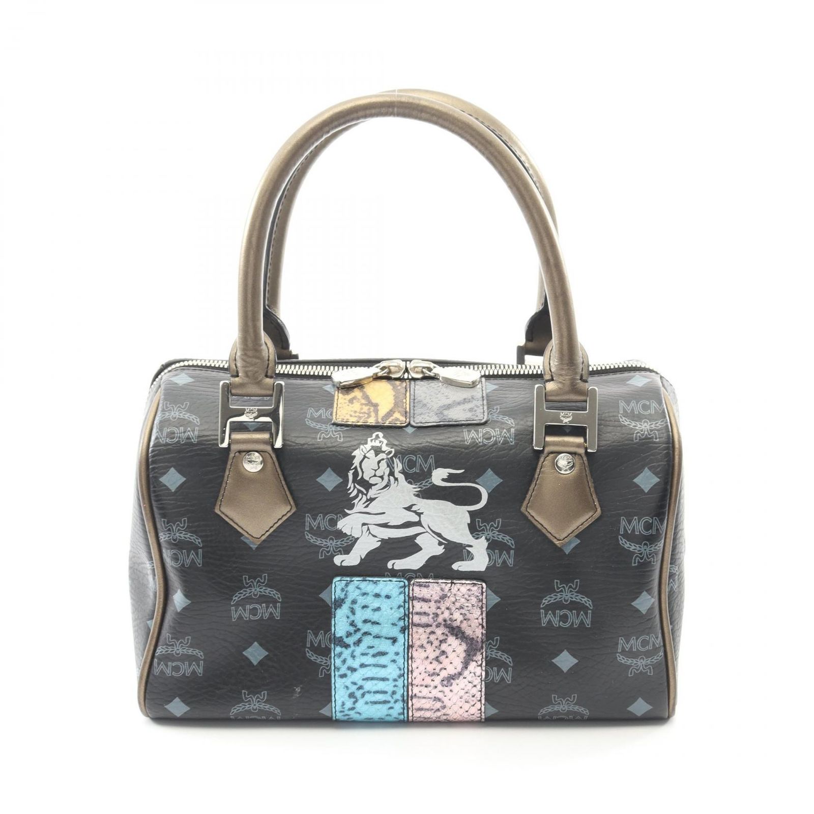 エム・シー・エム MCM ハンドバッグ ヴィセトス ネイビー レザー