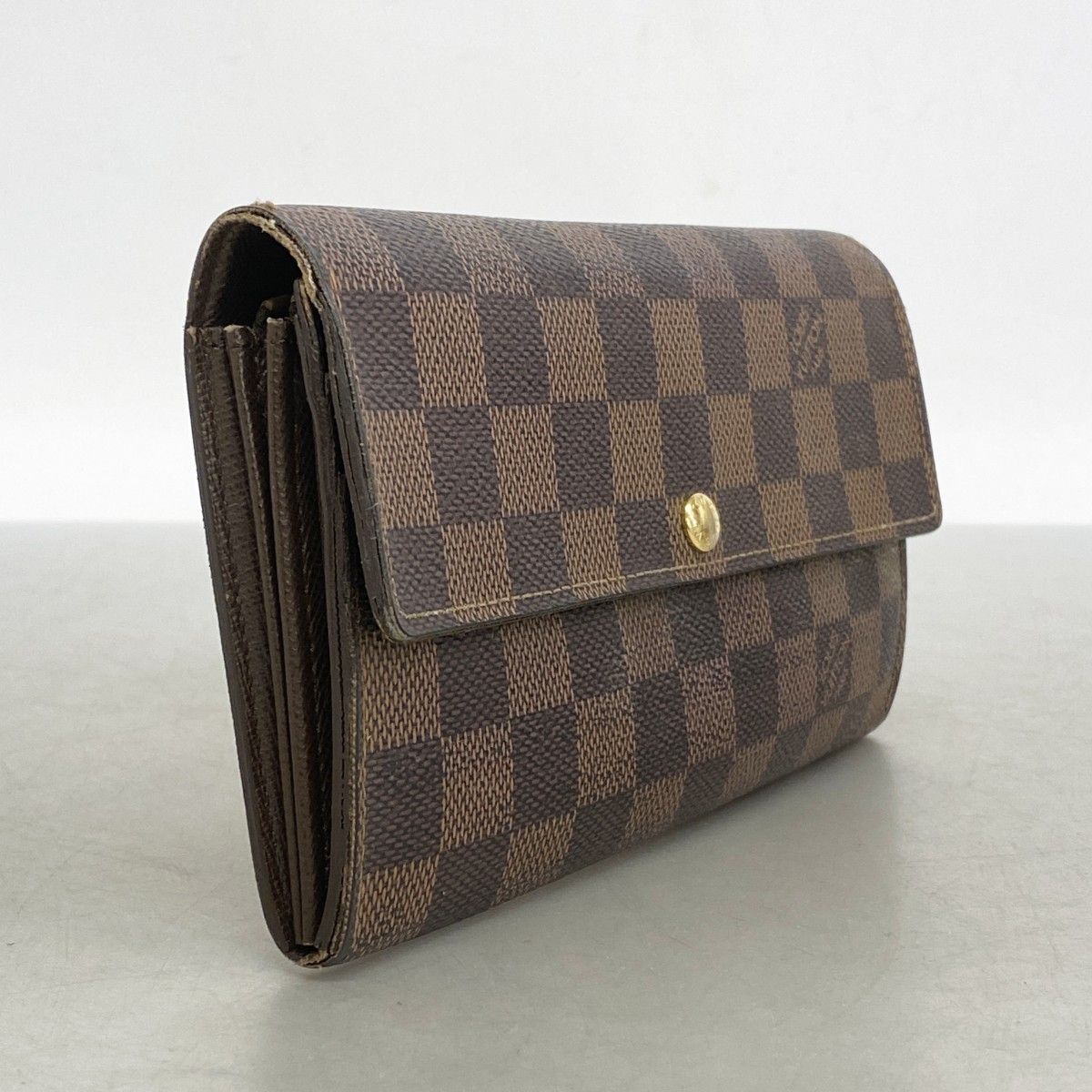 5 pd 6454 k ルイヴィトン 長財布 ダミエ ポルトフォイユサラ N 61734 エベヌ レディース
