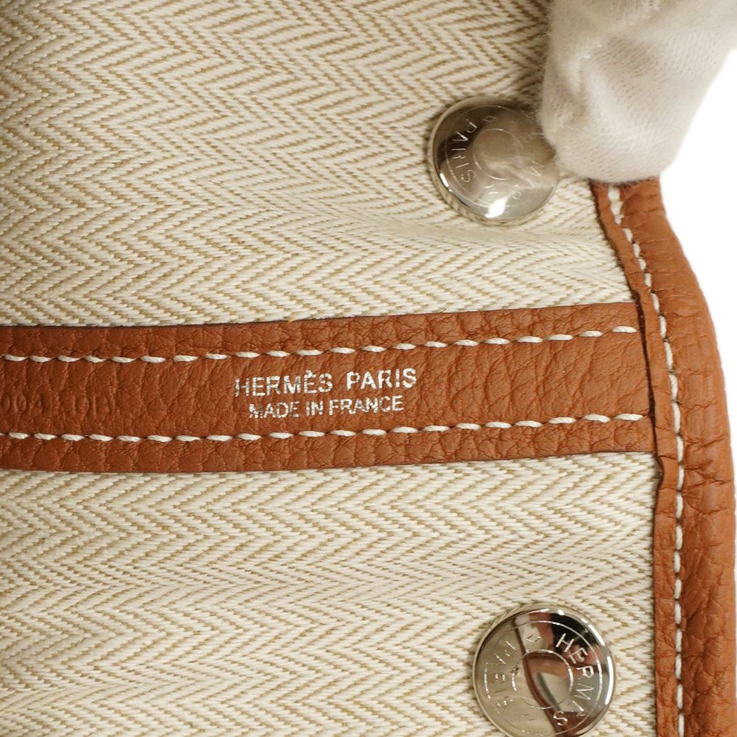 エルメス ガーデンパーティPM ハンドバッグ トートバッグ サフラン ゴールド ネゴンダ トワルオフィシエ レディース HERMES 【中古】 5pd6348】エルメス トートバッグ ガーデンパーティTPM ネゴンダ