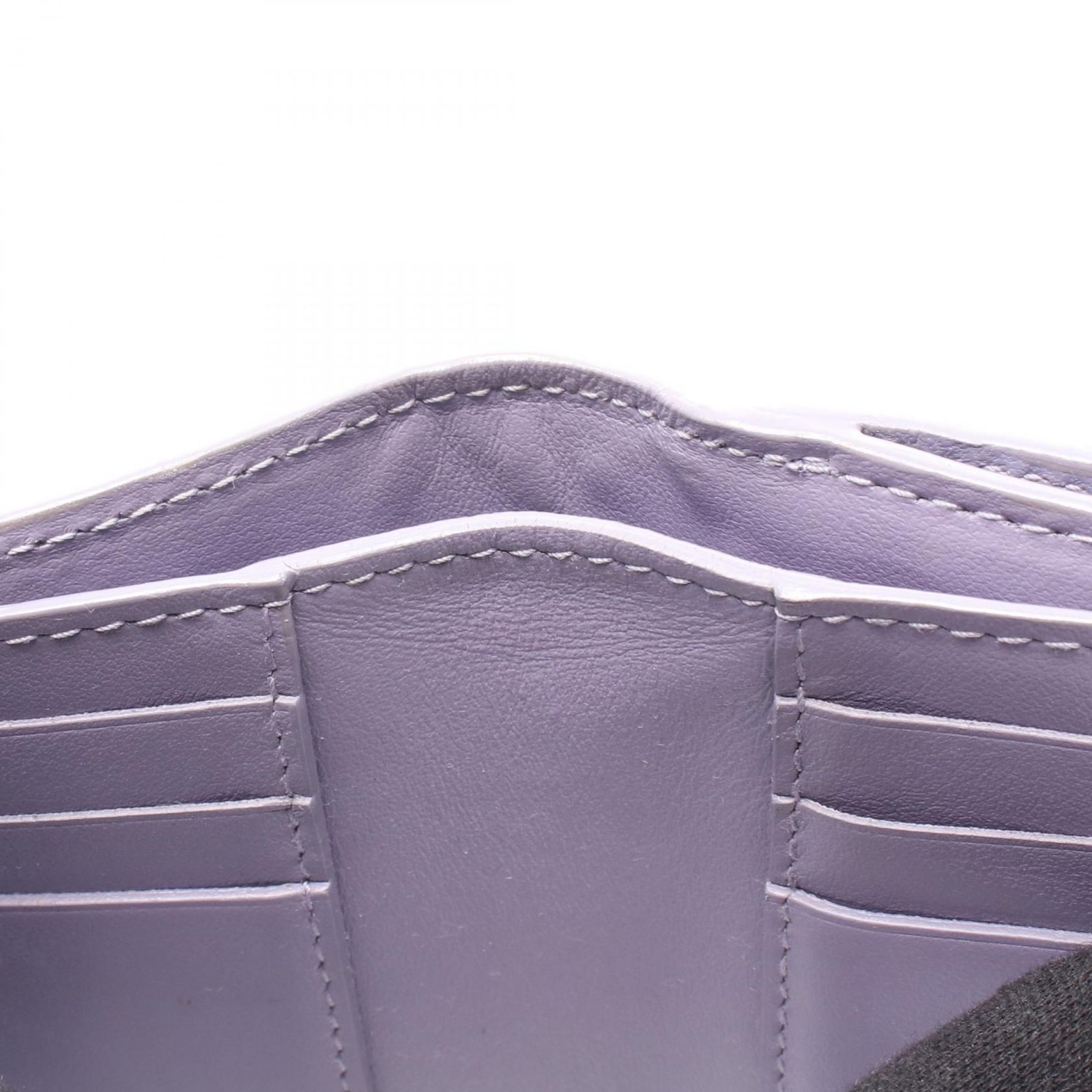 [美品] ボッテガヴェネタ　イントレチャート　財布　二つ折り　パープル ボッテガヴェネタ BOTTEGA VENETA 二つ折り財布 イントレチャート