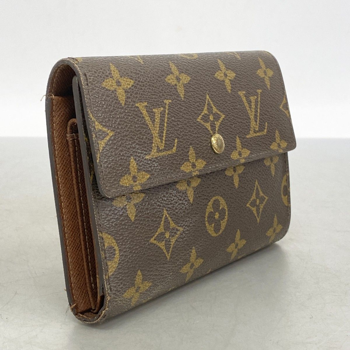 5pd6507】ルイヴィトン 三つ折り財布 モノグラム ポルトトレゾール