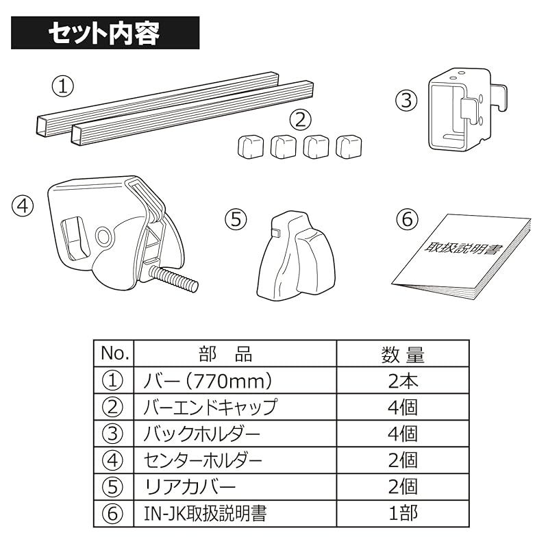 カーメイト(CARMATE) ルーフキャリア inno ベーシックステー