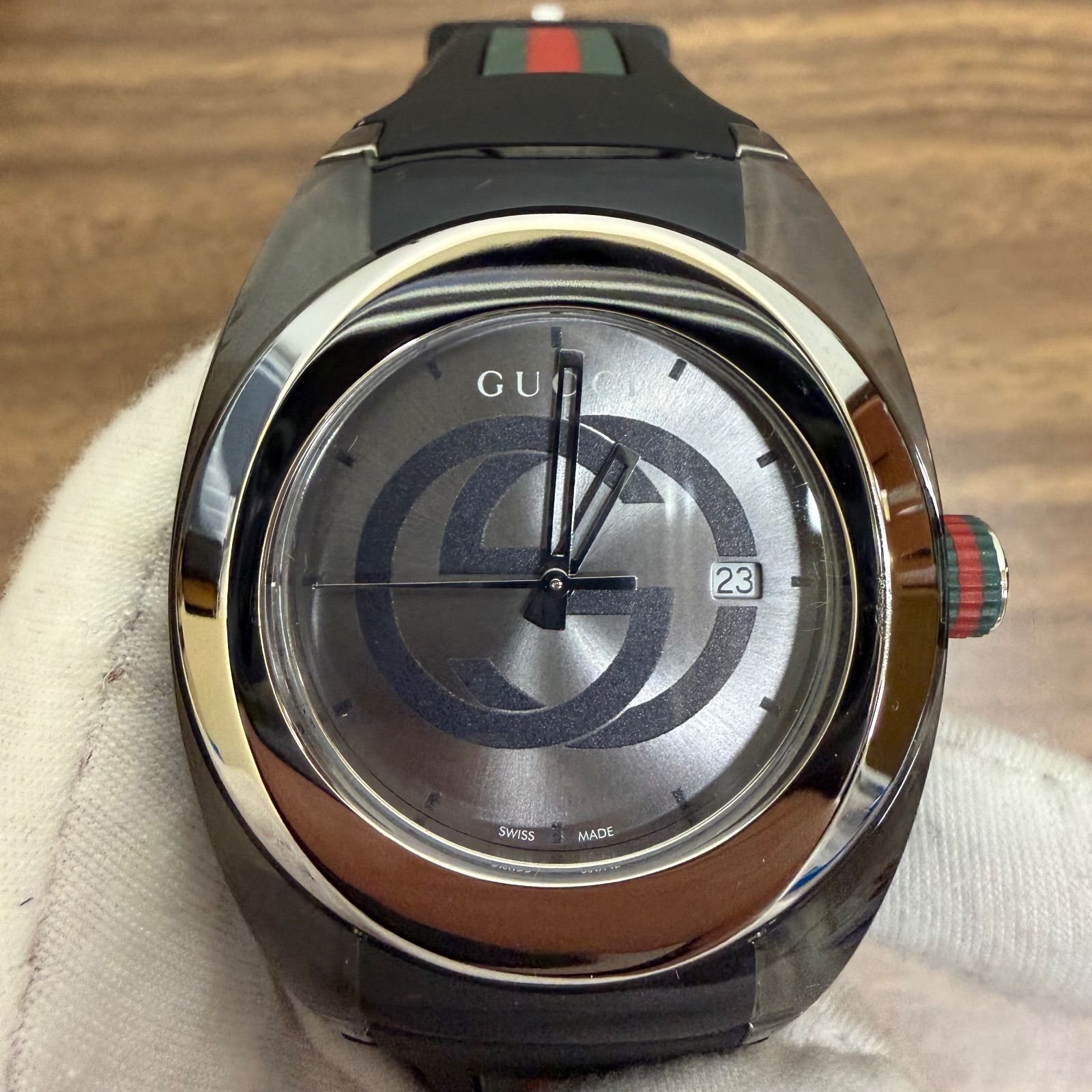 ◎GUCCI グッチ 腕時計 シンク SYNK 137.1 稼動品 インターロッキングG
