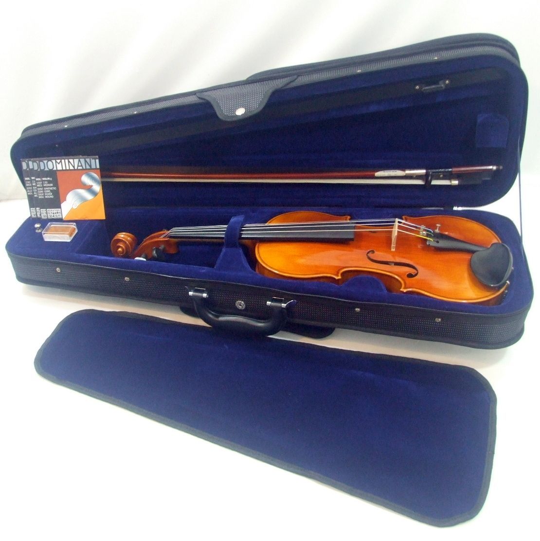 スズキバイオリン No550 4/4 1983年 虎杢 ドミナント弦搭載 ケース